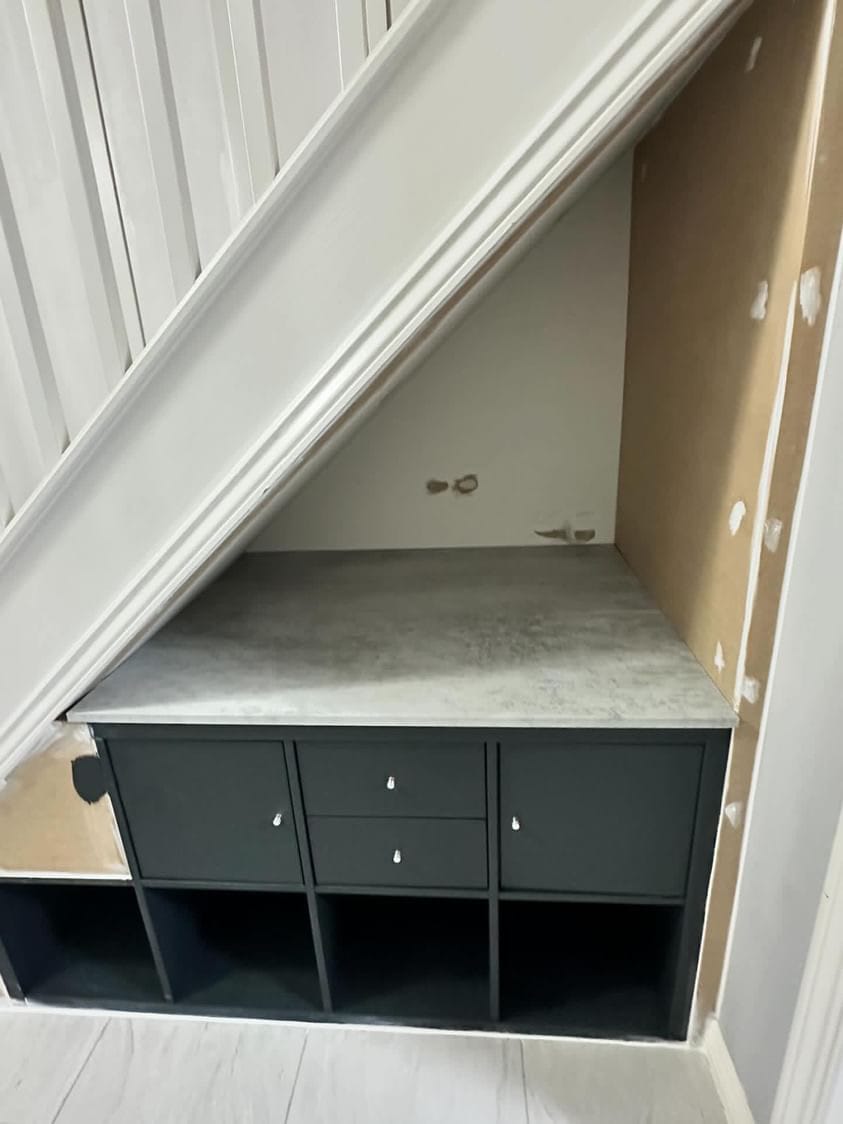 Budget-Friendly DIY Under Stairs Storage Solution