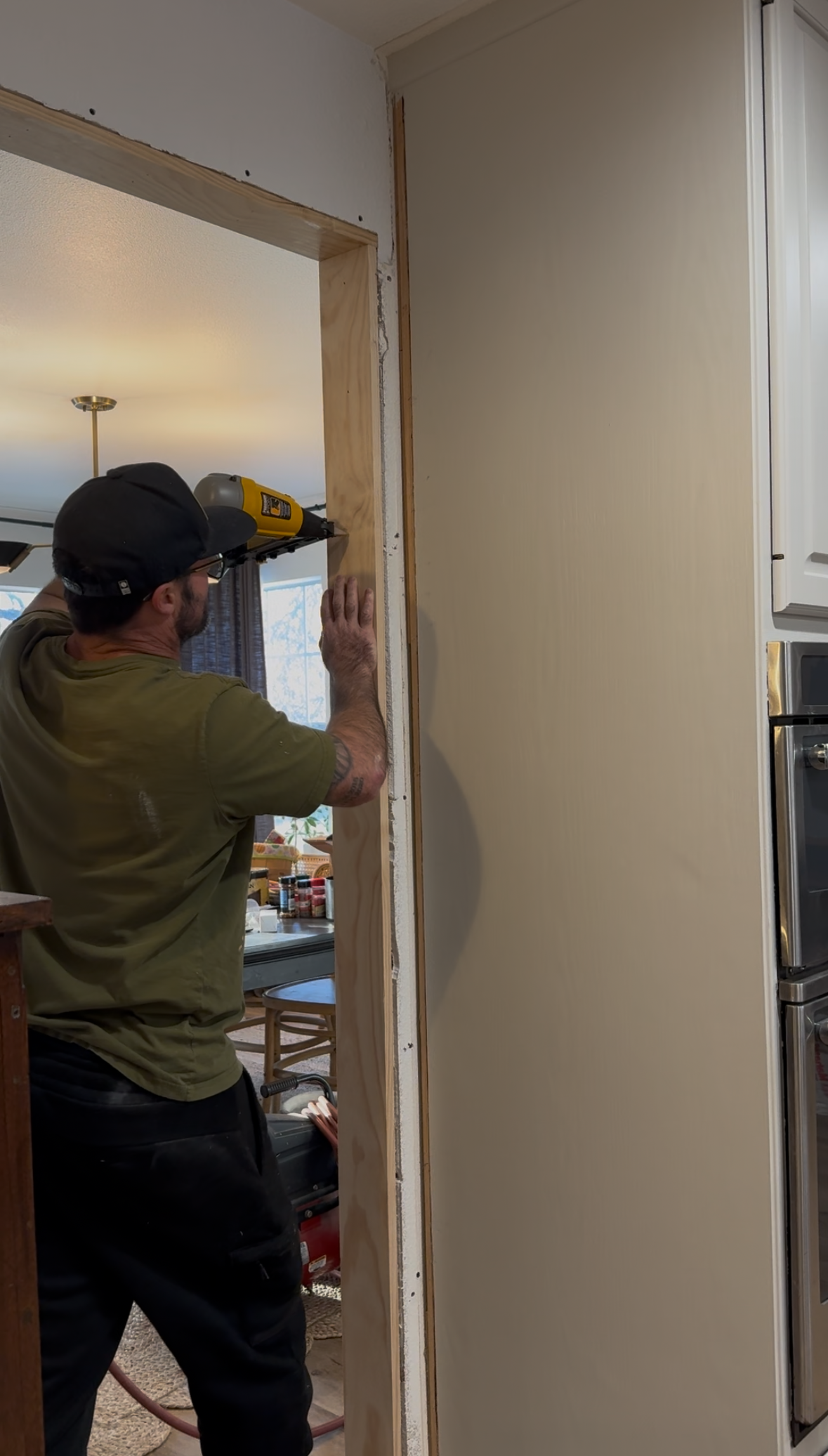 How to DIY a Faux Beam Doorway