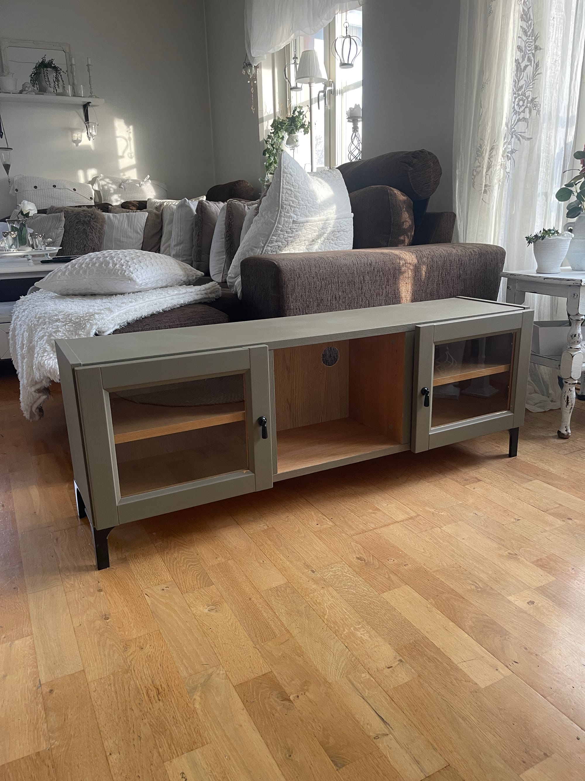 DIY TV Stand Makeover: How to Use a Cordless Paint Sprayer